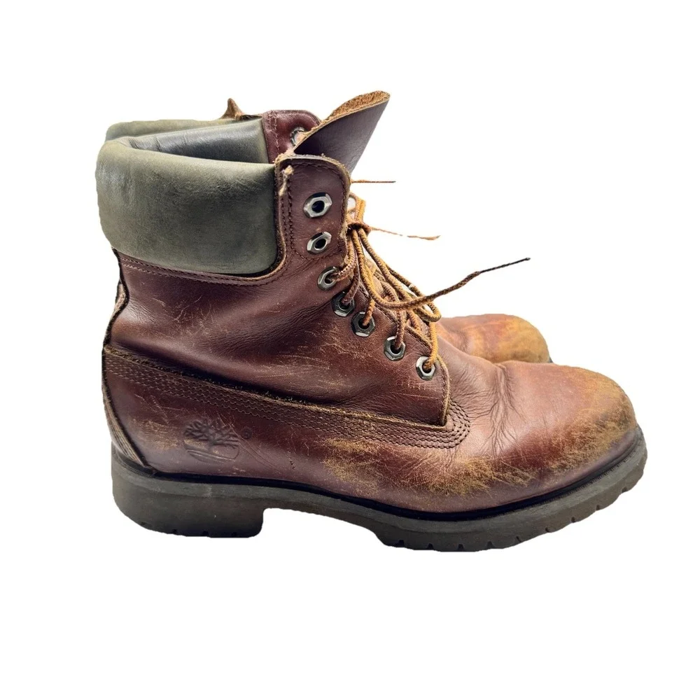 Timberland Vintage 1980s Leather Boots Men's US Sz 7 MMade In‎ USA Hiking Work